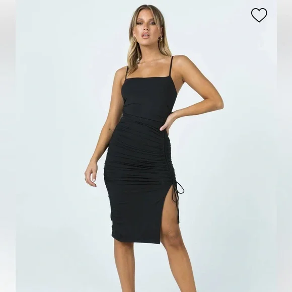 open lace back dress Braddon Midi Dress Black